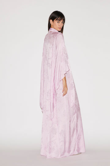 SALINA DRESS CANDY PINK SATIN JACQUARD