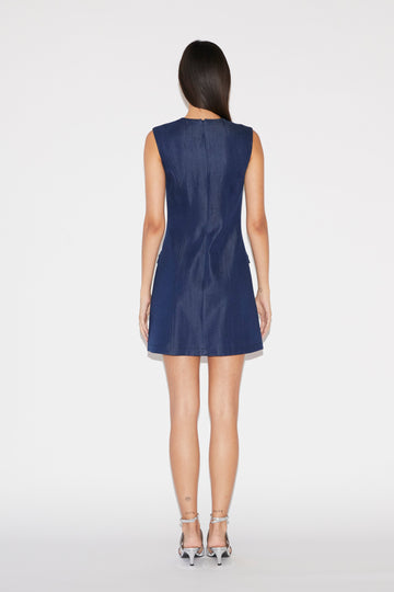 MARJORIE DRESS BLUE CHAMBRAY