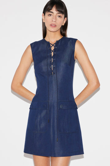 MARJORIE DRESS BLUE CHAMBRAY