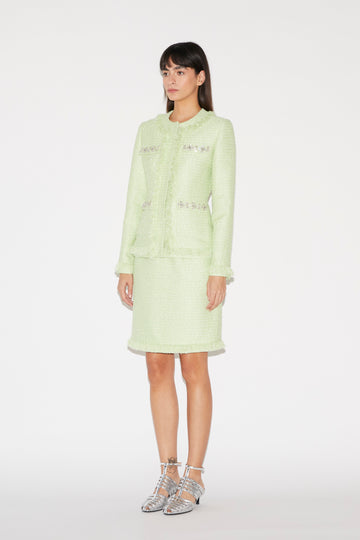 CECIL JACKET PALE GREEN TWEED