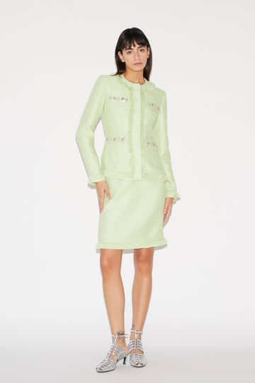 CECIL JACKET PALE GREEN TWEED