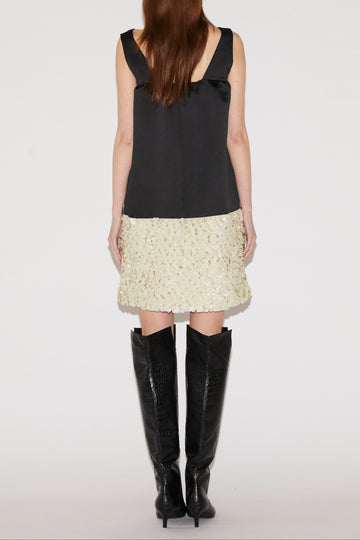 ELLIS MINI DRESS BLACK DUCHESS
