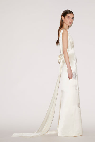 ROSA GOWN IVORY SATIN
