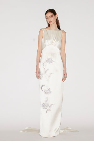 ROSA GOWN IVORY SATIN