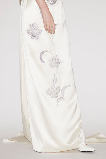ROSA GOWN IVORY SATIN