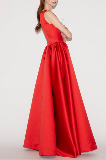 JUNIPER GOWN RED DOUCHESSE
