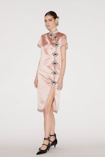 MANON DRESS PINK SATIN