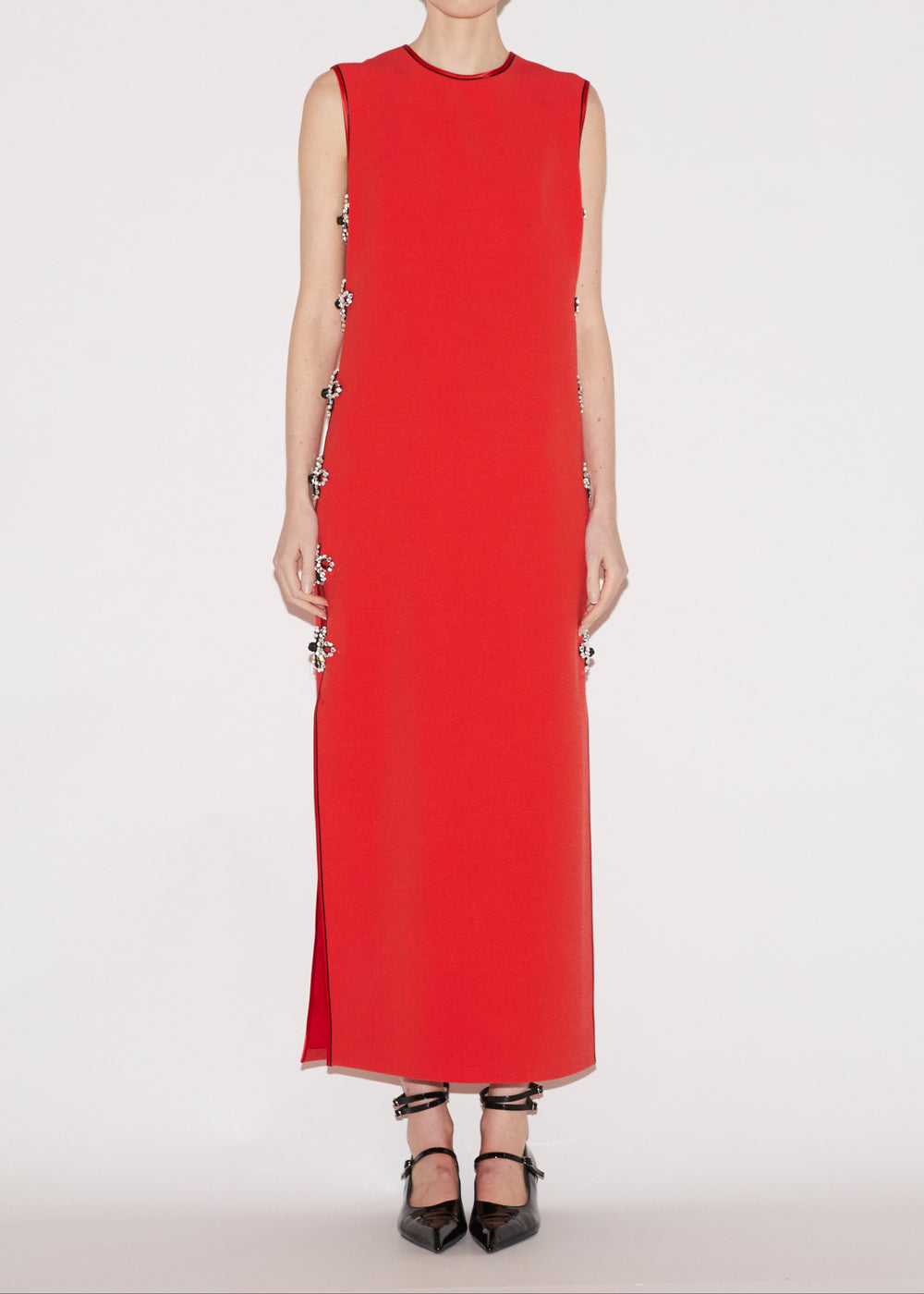 huishan zhang red dress Mock Neck Mini Dress w/ Tags