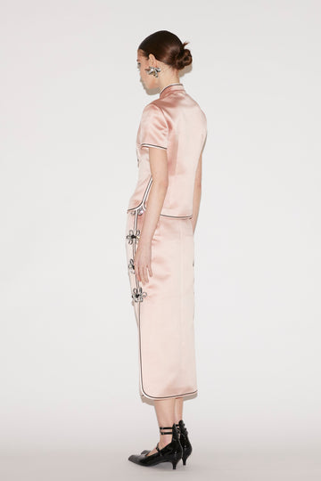 DARIO SKIRT PINK SATIN
