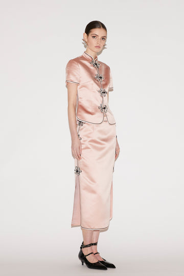 DARIO SKIRT PINK SATIN
