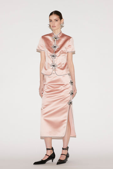 DANNY TOP PINK SATIN