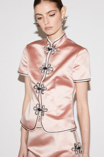 DANNY TOP PINK SATIN