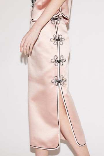 DARIO SKIRT PINK SATIN