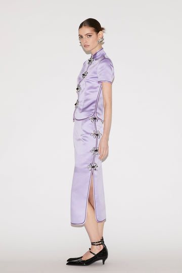 DARIO SKIRT LILAC SATIN