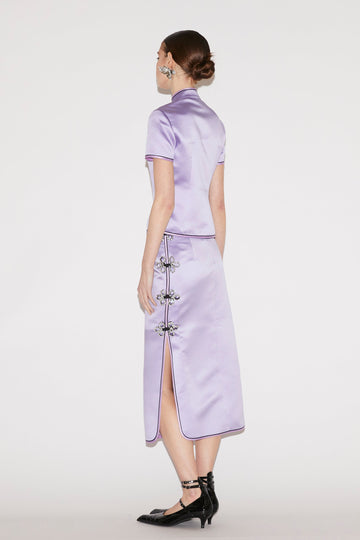 DANNY TOP LILAC SATIN