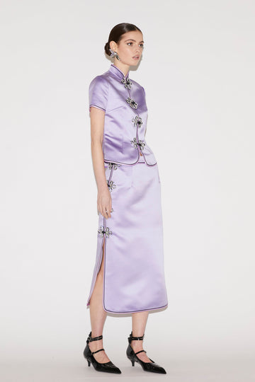 DANNY TOP LILAC SATIN