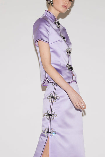 DANNY TOP LILAC SATIN