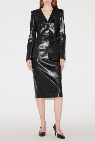 BRYNN JACKET BLACK FAUX LEATHER