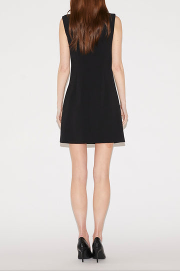 AMIRA MINI DRESS BLACK CREPE