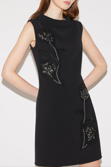 AMIRA MINI DRESS BLACK CREPE