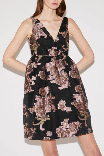 ROCHELLE MINI DRESS BLACK/PINK FIL COUPE