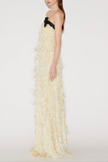 LUCY GOWN IVORY TULLE EMBROIDERY