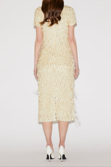 CALLIE TOP IVORY SEQUINED