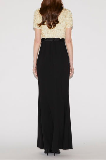 LEILA GOWN BLACK SABLE SEQUINS