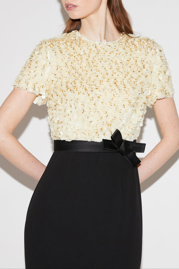LEILA GOWN BLACK SABLE SEQUINS