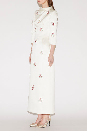 BRIANNA MIDI DRESS IVORY DOUCHESSE