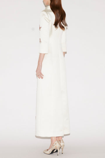 BRIANNA MIDI DRESS IVORY DOUCHESSE