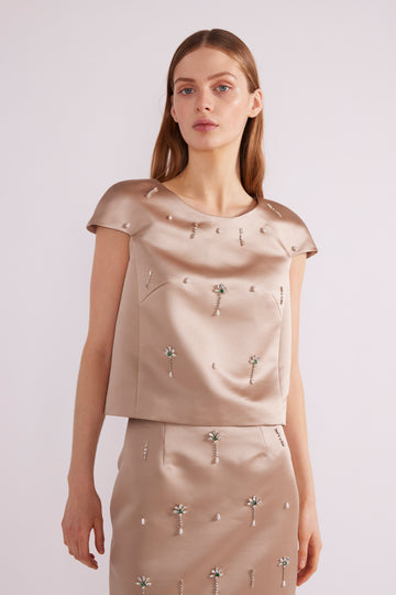 ANYA TOP PALE BROWN *PRE-ORDER*
