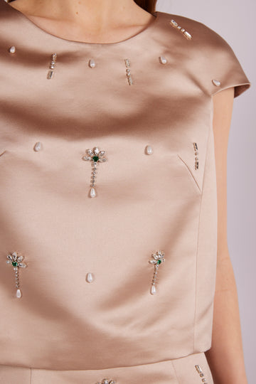 ANYA TOP PALE BROWN *PRE-ORDER*