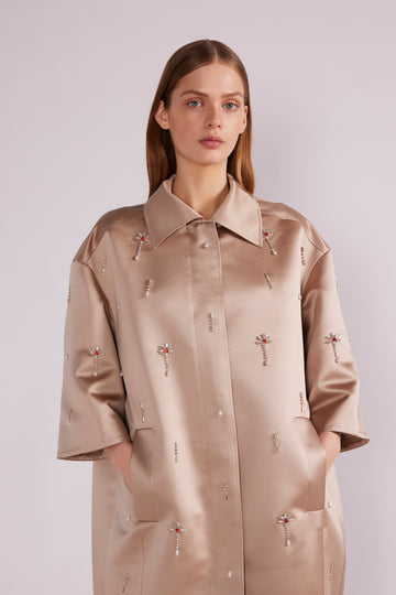 ARIA COAT PALE BROWN *PRE-ORDER*