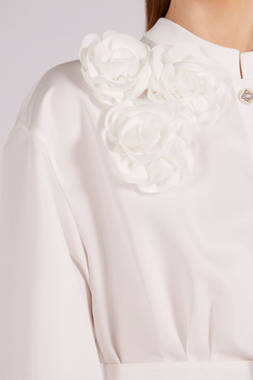 ADA MIDI DRESS WHITE JAPANESE FAILLE *PRE-ORDER*