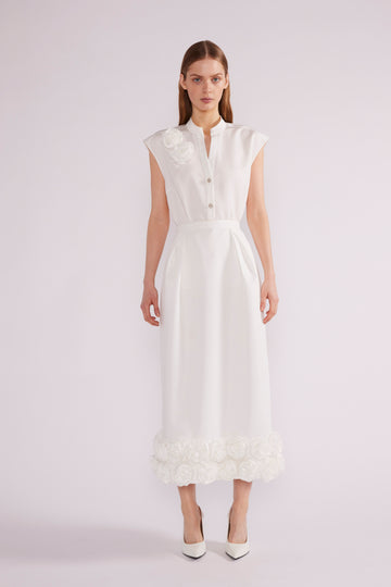 FERN TOP JAPANESE FAILLE WHITE - COMING SOON