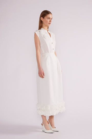 FERN TOP JAPANESE FAILLE WHITE - COMING SOON