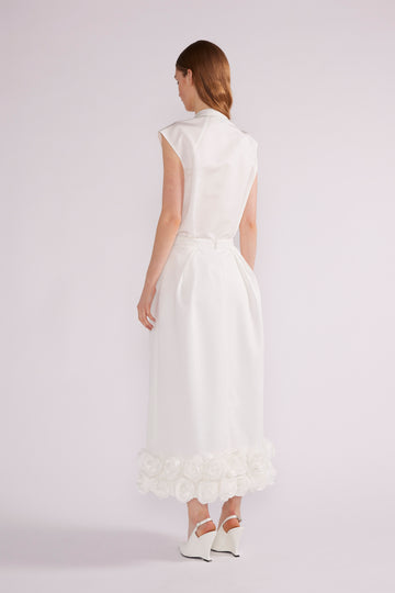 FERN TOP JAPANESE FAILLE WHITE - COMING SOON