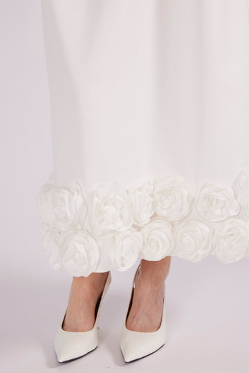 AVERY MIDI SKIRT WHITE JAPANESE FAILLE *PRE-ORDER*