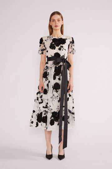 CAROLINA MIDI DRESS BLACK/WHITE *PRE-ORDER*