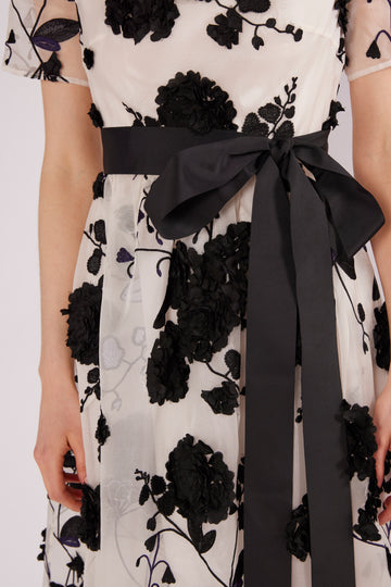 CAROLINA MIDI DRESS BLACK/WHITE *PRE-ORDER*