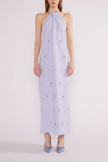 VIC MIDI DRESS PALE BLUE SABLE