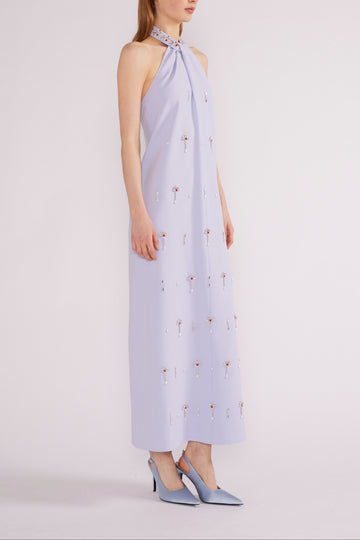 VIC MIDI DRESS PALE BLUE SABLE