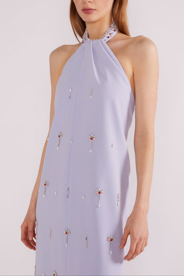 VIC MIDI DRESS PALE BLUE SABLE