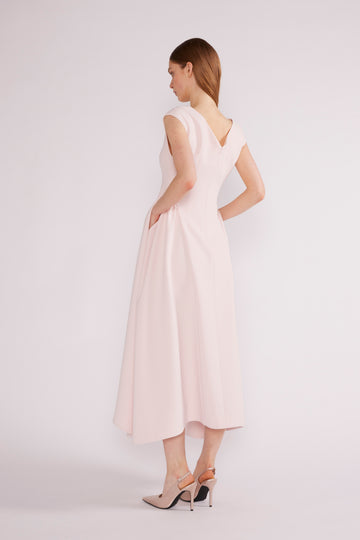 AIMEE MIDI DRESS CREPE PALE PINK - COMING SOON