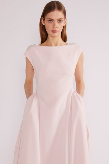 AIMEE MIDI DRESS CREPE PALE PINK - COMING SOON