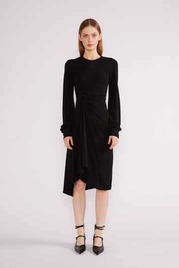 REESE MIDI DRESS BLACK CREPE JERSEY *PRE-ORDER*