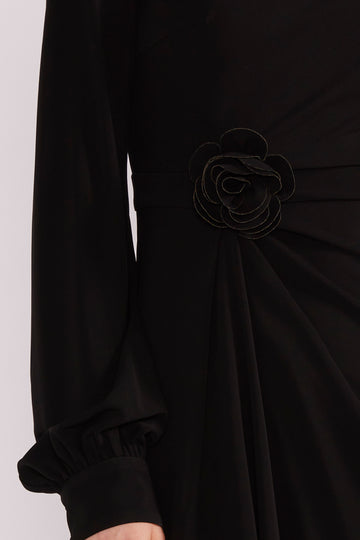 REESE MIDI DRESS BLACK CREPE JERSEY *PRE-ORDER*