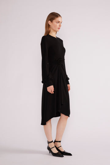 REESE MIDI DRESS BLACK CREPE JERSEY *PRE-ORDER*