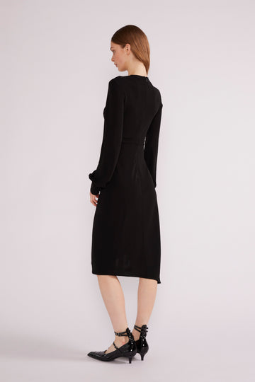 REESE MIDI DRESS BLACK CREPE JERSEY *PRE-ORDER*